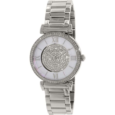 ladies silver michael kors watch|More.